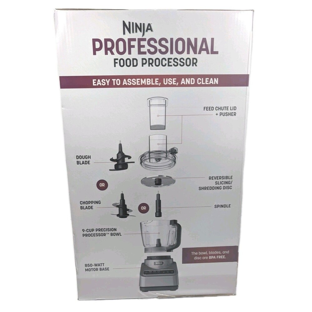 Ninja BN600 Professional Food Processor 850W 9-Cup Auto-iQ New in Box - Picture 2 of 7